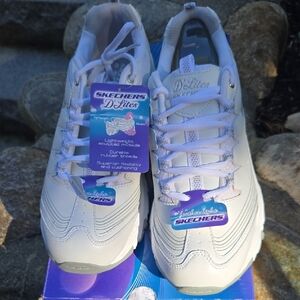 Skechers D'Lites White Sneakers